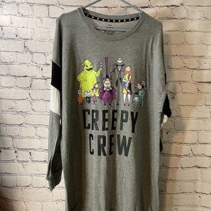 Disney Nightmare Before Christmas Creepy Crew Sleep Sweater - size XLarge
